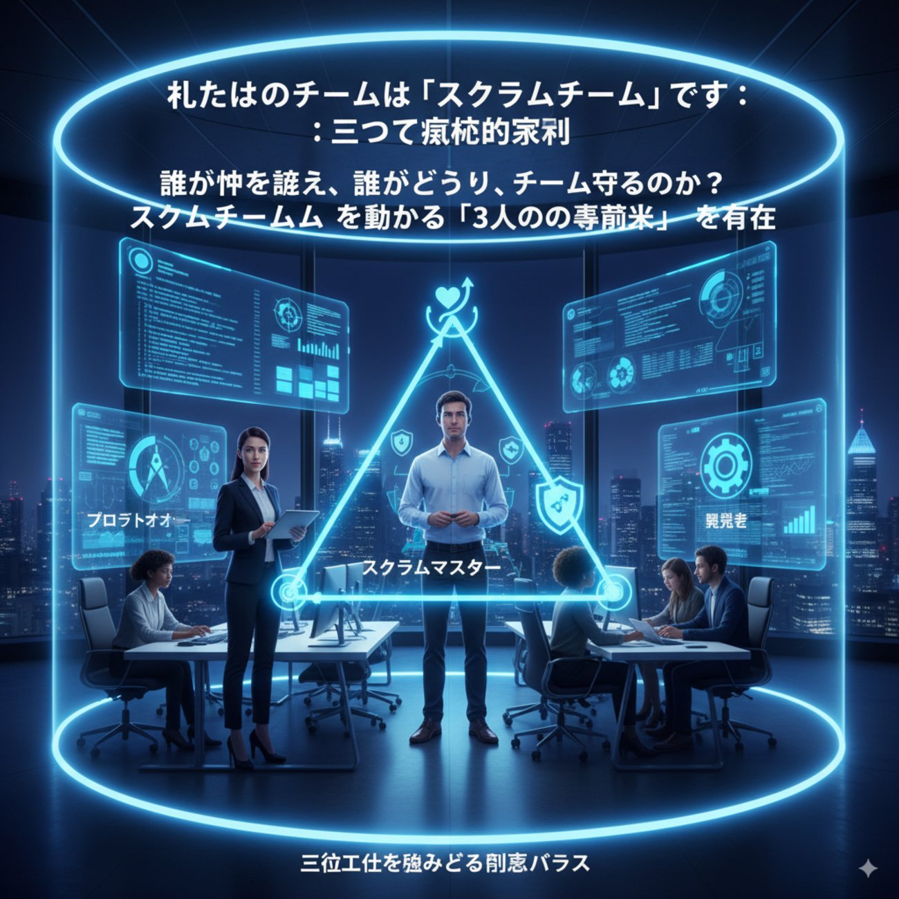 X_okpy's tweet card. 🚀 誰が何を決め、誰がどう作り、誰がチームを守るのか？スクラムチームを動かす「3人の専門家」の正体 📝 TL;DR (3行で要約) スクラムチームは、プロダクトオーナー、スクラムマスター、そして開発者という3つの役割で構成されます。プロダクトオーナーは「何を、なぜ作るのか（WHAT & WHY）」を決定し、開発者は「ど…