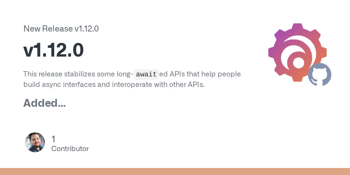 asyncrs's tweet card. This release stabilizes some long-awaited APIs that help people build async interfaces and interoperate with other APIs. Added task::spawn_blocking is now stabilized. We consider it a fundamental ...