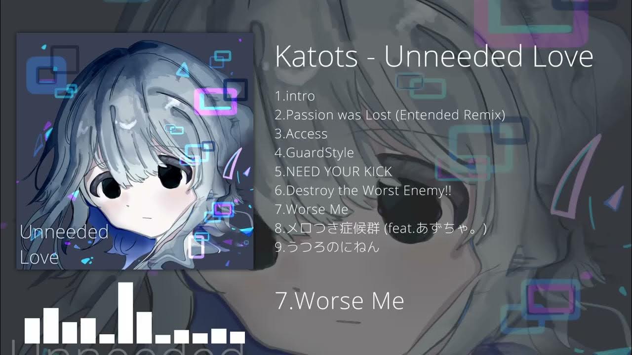 KatoMudon's tweet card. Katots - 1st Album「Unneeded Love」XFD