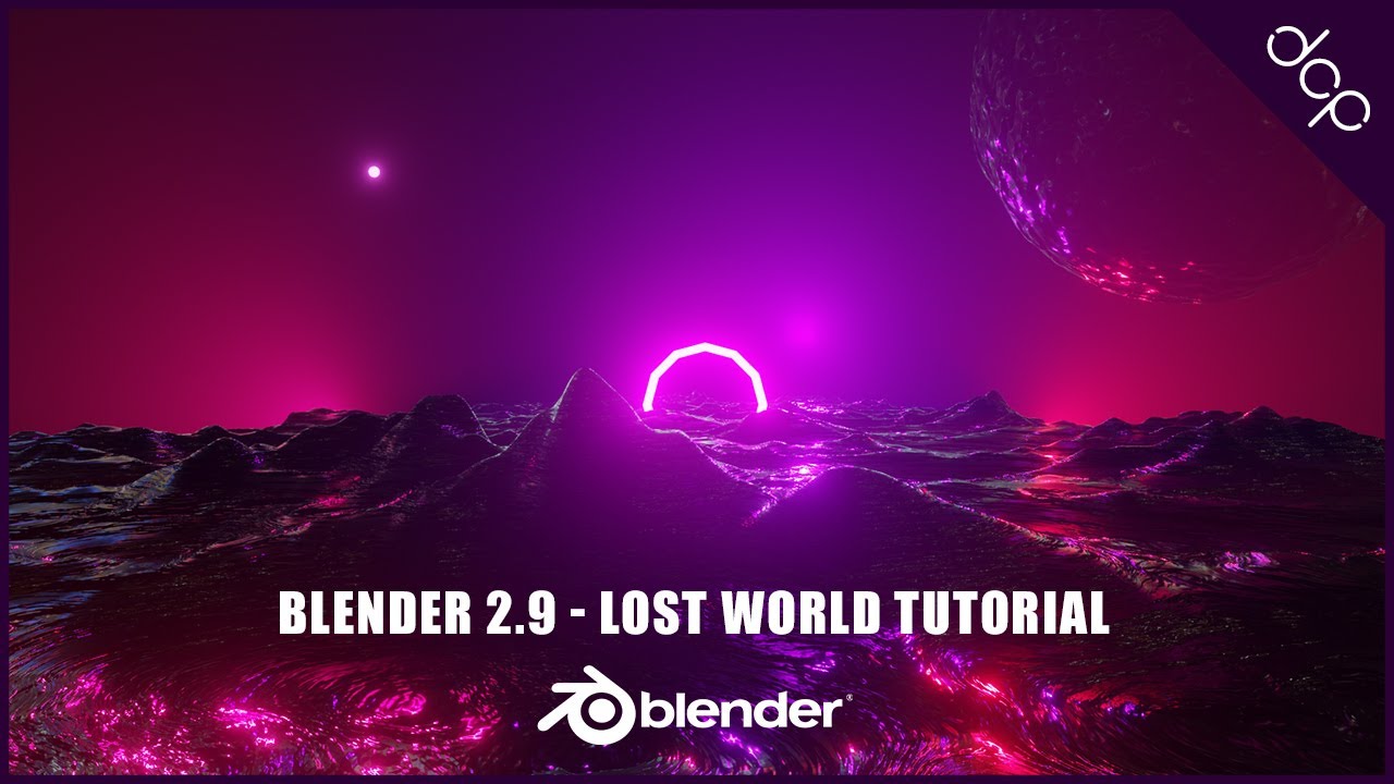 dcpwebdesigners's tweet card. Lost World - Blender 2.9 Animation Tutorial - Scifi Landscape