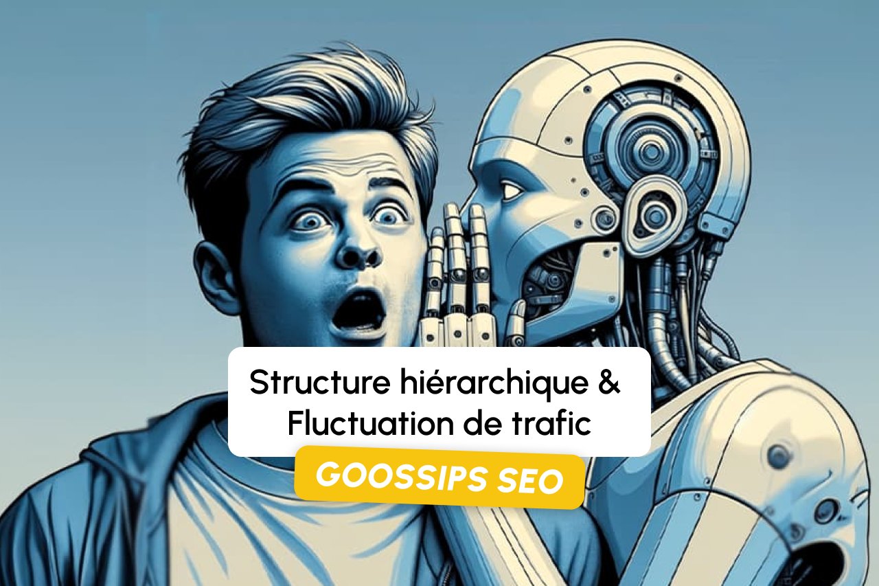mathieujava's tweet card. Goossips SEO : structure hiérarchique, fluctuation de trafic