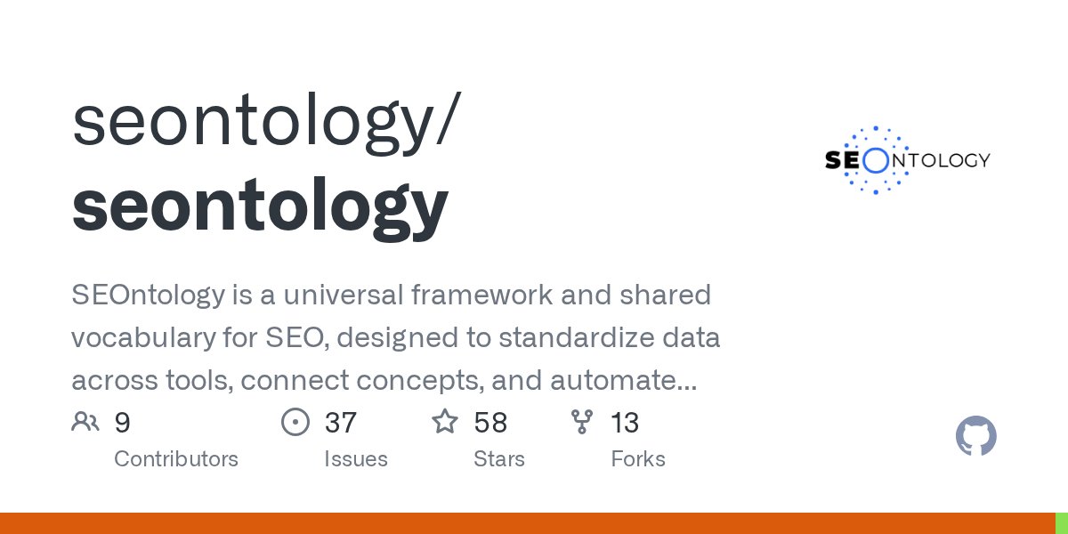 me__emi__'s tweet card. SEOntology is a universal framework and shared vocabulary for SEO, designed to standardize data across tools, connect concepts, and automate SEO and marketing tasks. - seontology/seontology