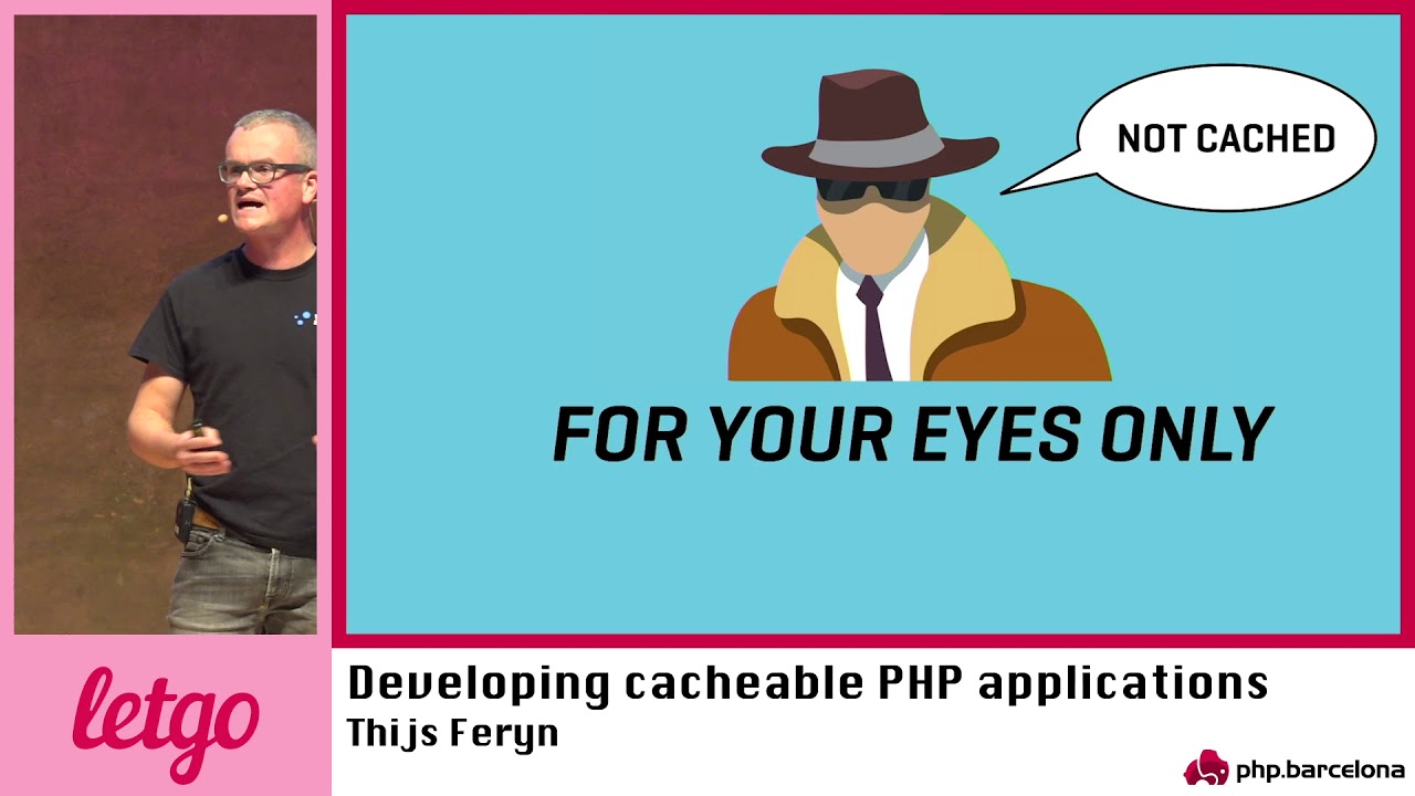 phpbcnconf's tweet card. Thijs Feryn – Developing cacheable PHP applications