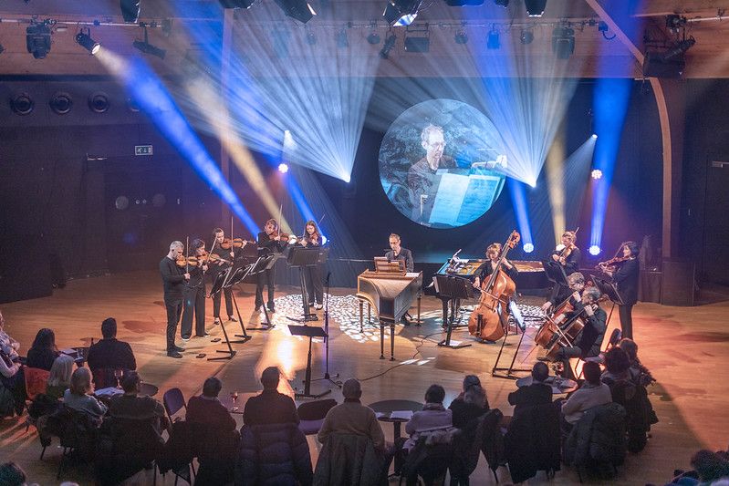 ClassicalExplo1's tweet card. Earthcycle. Orchestra of the Swan / David Le Page (violin) with Jackie Oates (folk singer). Stratford Playhouse, Stratford-upon-Avon, 07.02.2023 Trad., arr. Le Page  The Birds in Spring David...