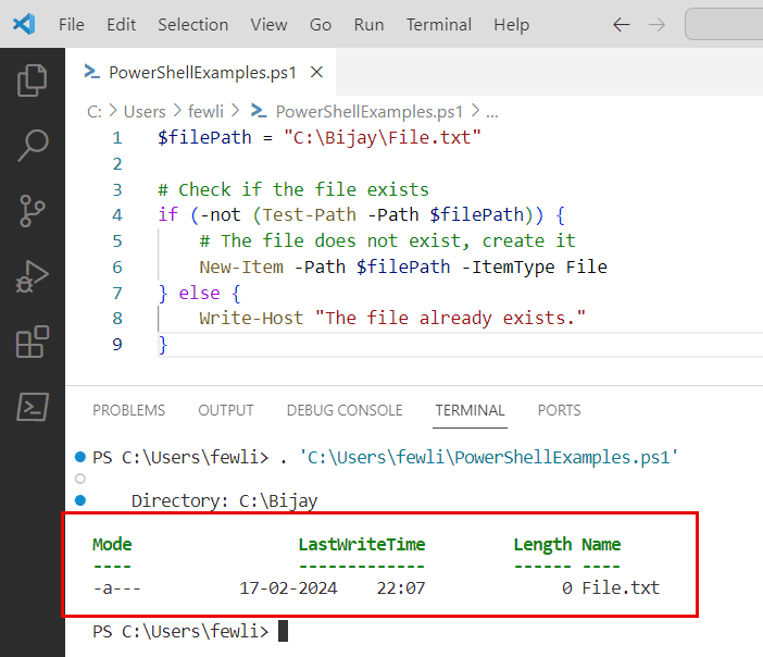 PowerShellFAQs's tweet card. Learn 4 methods to create a file if it does not exist in PowerShell. Follow this step-by-step guide using Test-Path, New-Item, and other commands!