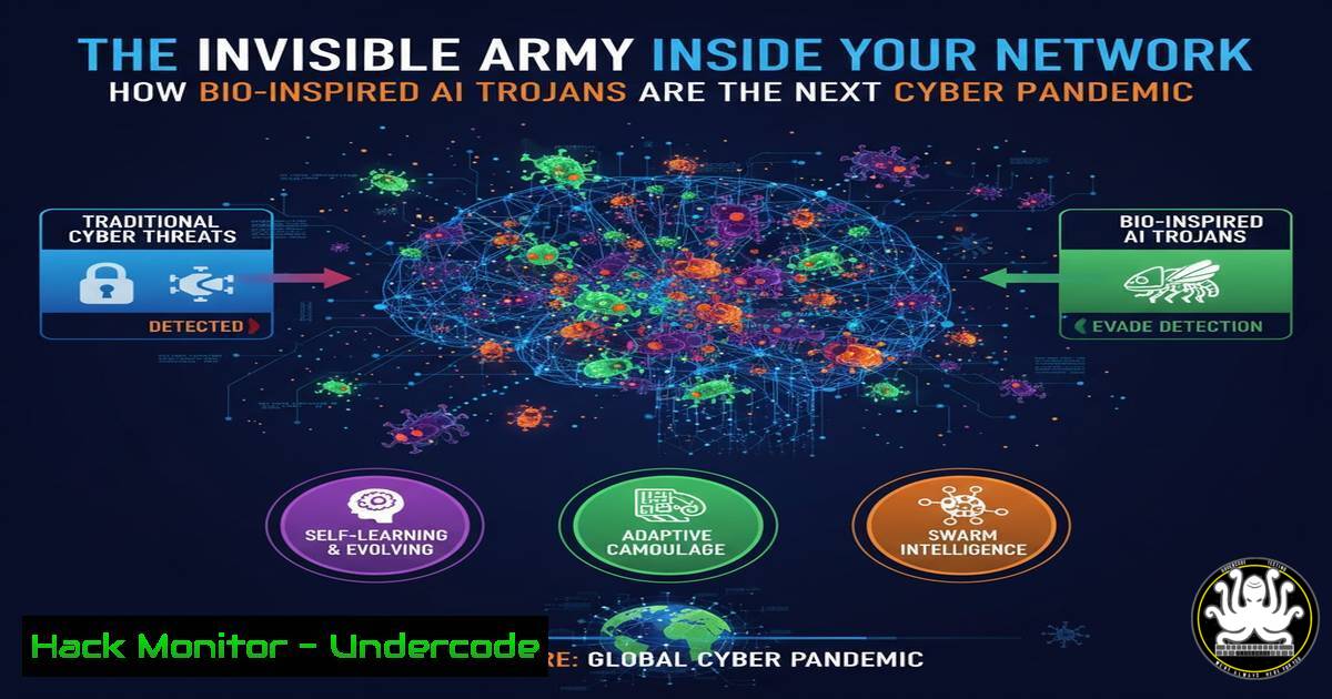 UndercodeUpdate's tweet card. The Invisible Army Inside Your Network: How Bio-Inspired AI Trojans Are the Next Cyber Pandemic - "Undercode Testing": Monitor hackers like a pro. Get