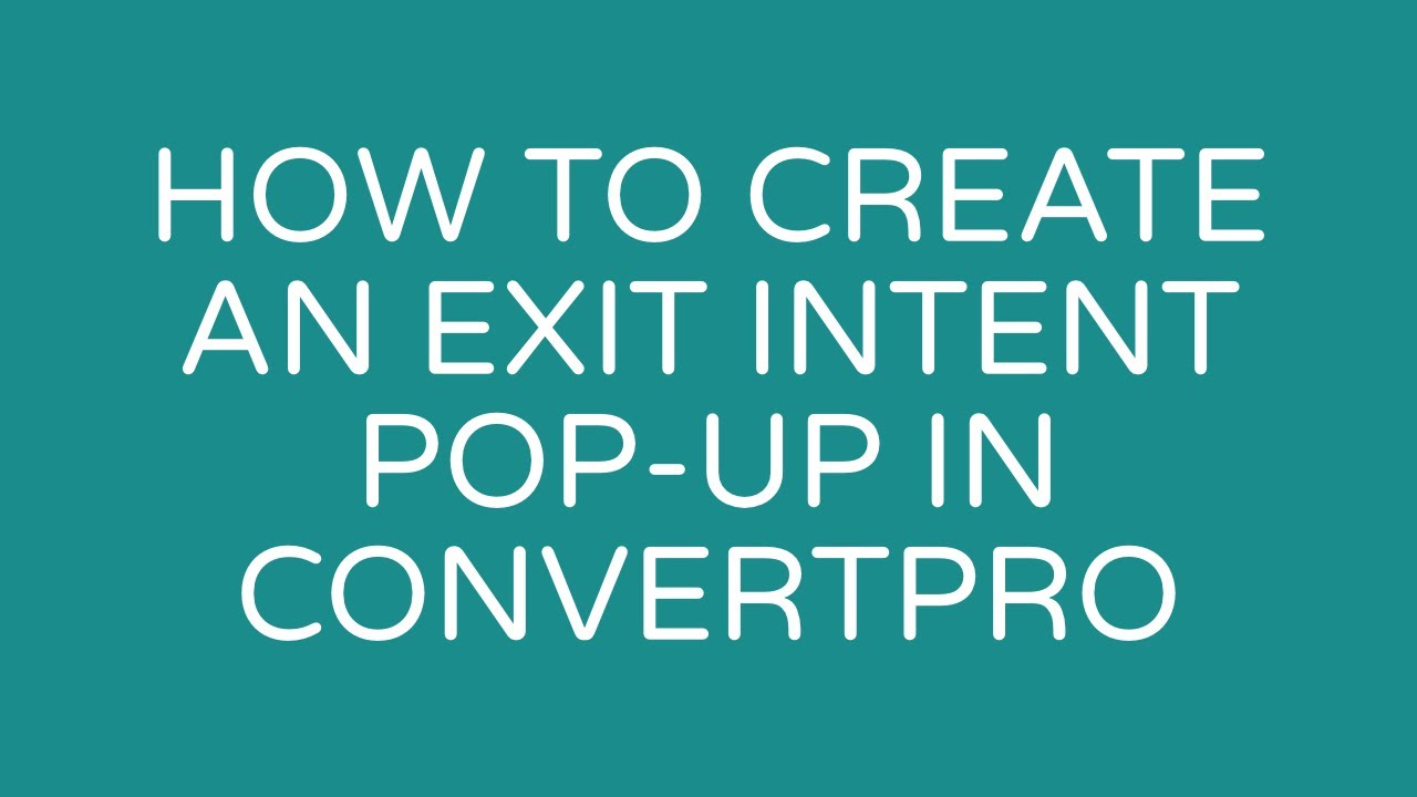 dabblemediallc's tweet card. How to create an exit intent pop-up in ConvertPro