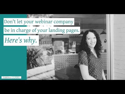 dabblemediallc's tweet card. Don't let your webinar company be in charge of your landing pages....