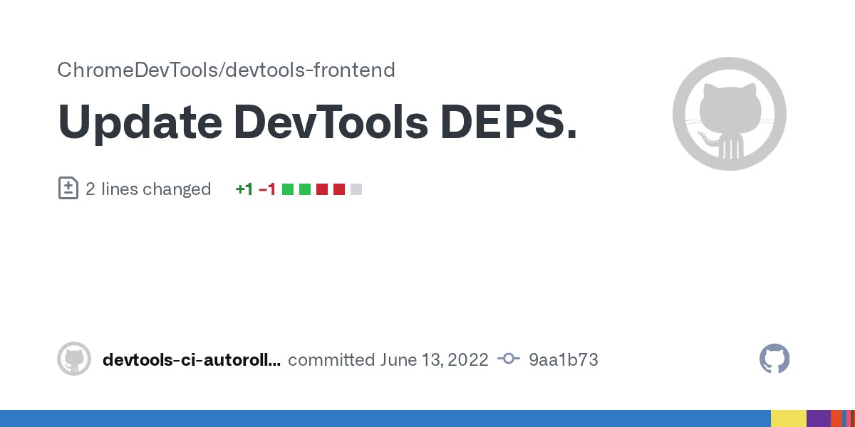 DevToolsCommits's tweet card. Rolling build: https://chromium.googlesource.com/chromium/src/build/+log/eb941d4..c897664 R=machenbach@chromium.org,liviurau@chromium.org Bug: none Change-Id: I182ac3c617e911008fadb759be028375e6e...