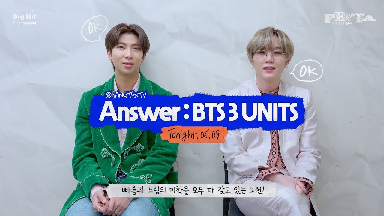 bts_bighit's tweet card. [2020 FESTA] BTS (방탄소년단) Answer : BTS 3 UNITS 'Respect' Song by RM &...