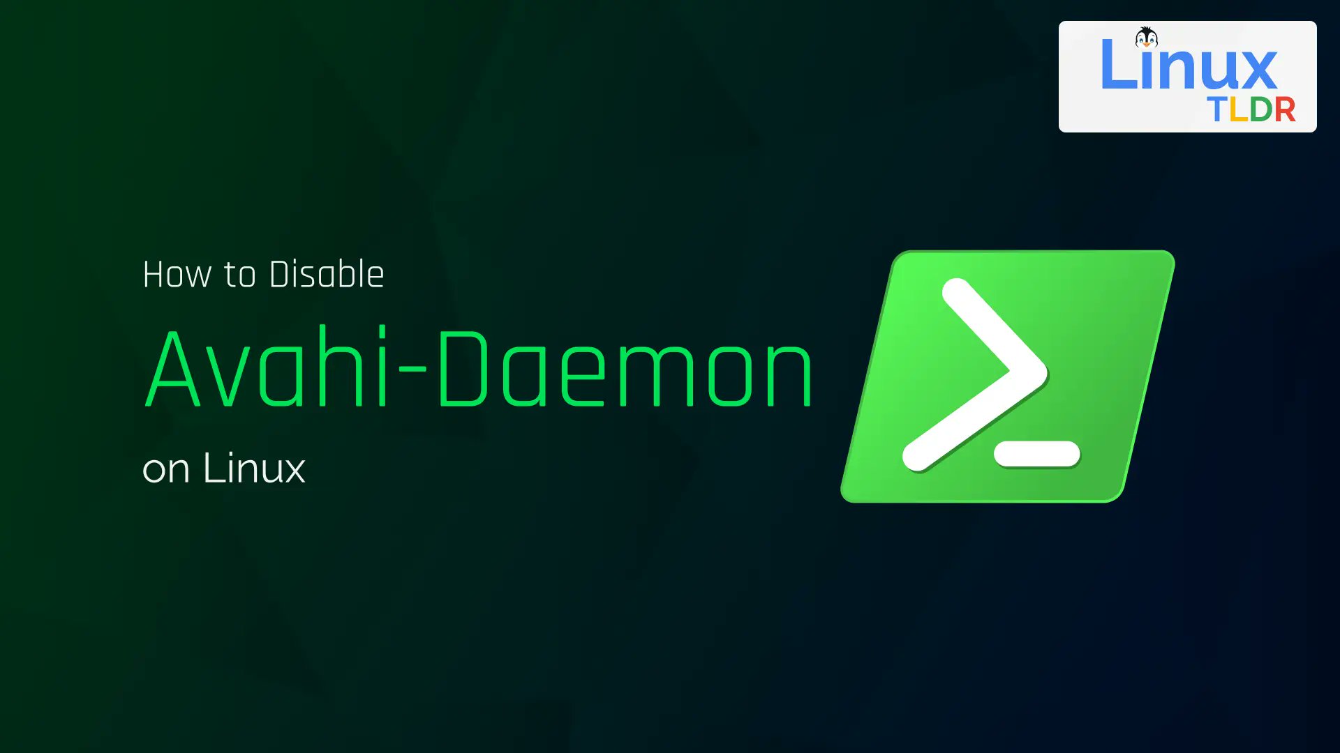 linux_tldr's tweet card. Learn how to disable avahi-daemon in Linux, what exactly avahi-daemon is, and whether you should consider enabling it back.