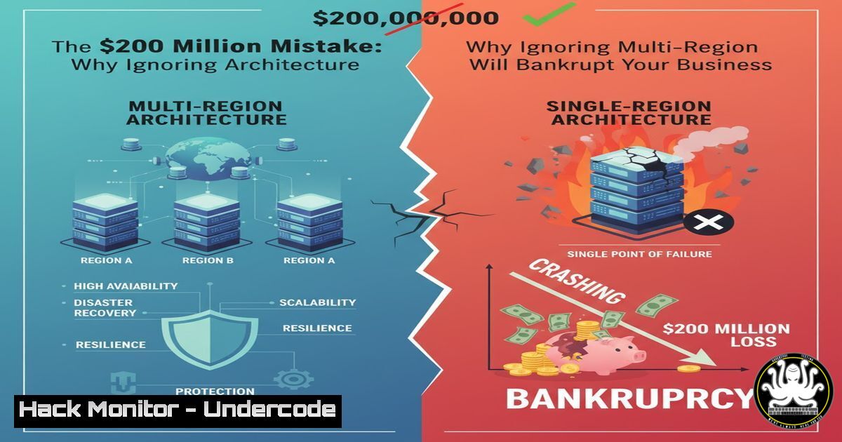 UndercodeUpdate's tweet card. The 00 Million Mistake: Why Ignoring Multi-Region Architecture Will Bankrupt Your Business - "Undercode Testing": Monitor hackers like a pro. Get real-time