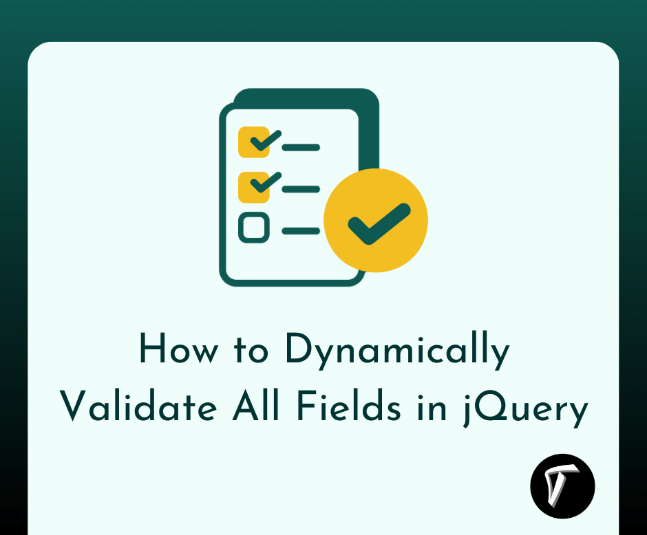 Techsolutionst2's tweet card. Learn how to dynamically validate all fields in jQuery for any form. This step-by-step guide simplifies dynamic form validation.