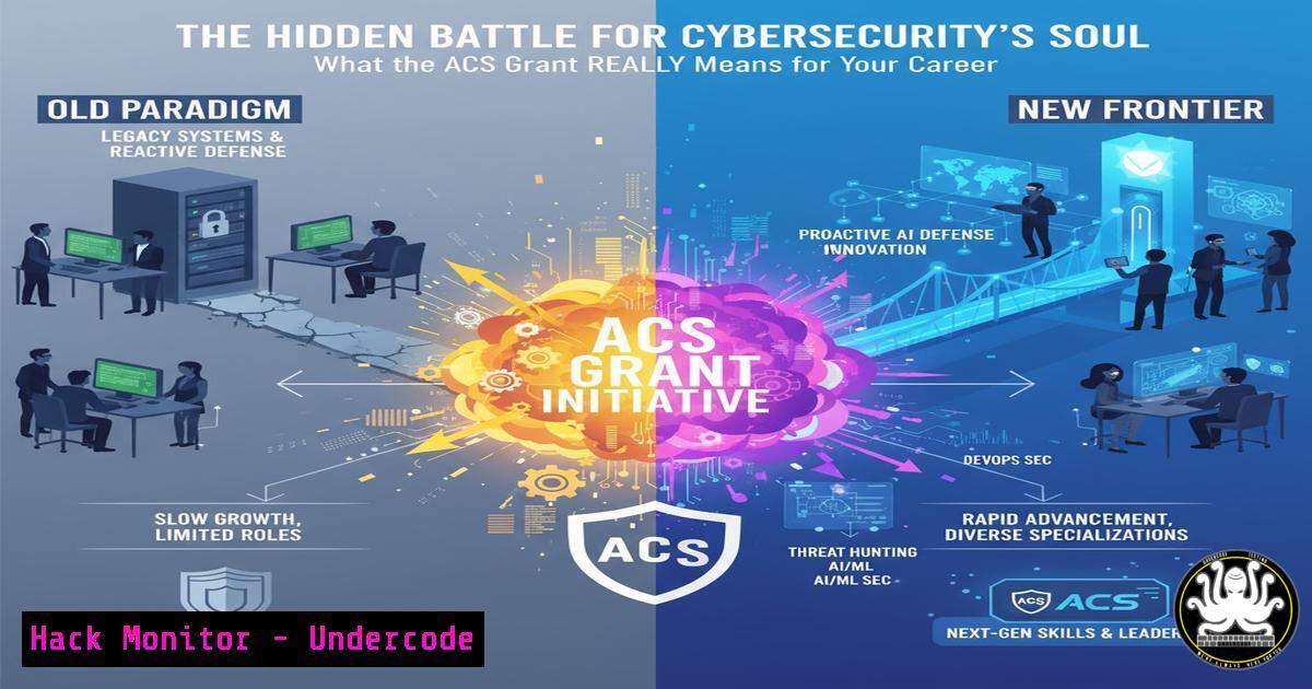 UndercodeUpdate's tweet card. The Hidden Battle for Cybersecurity's Soul: What the ACS Grant REALLY Means for Your Career - "Undercode Testing": Monitor hackers like a pro. Get real-time