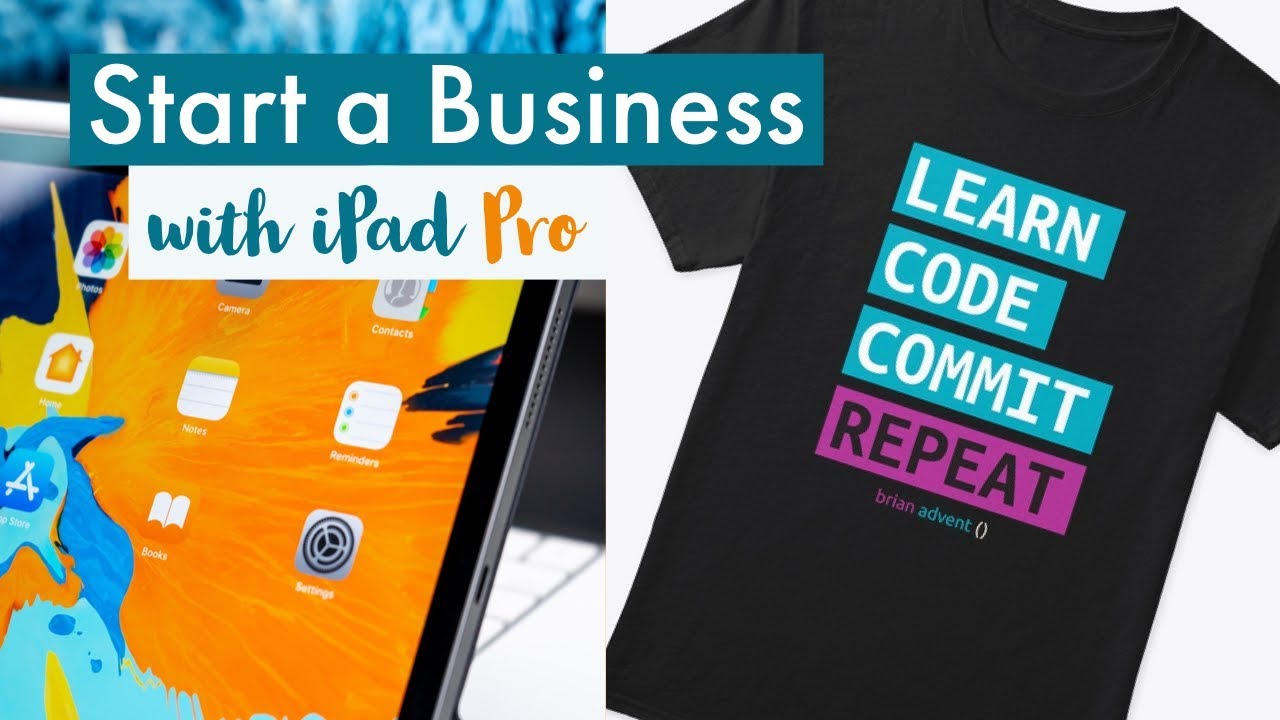 brianadventcode's tweet card. Design a T-Shirt with Affinity Designer on iPad Pro: Learn Code...