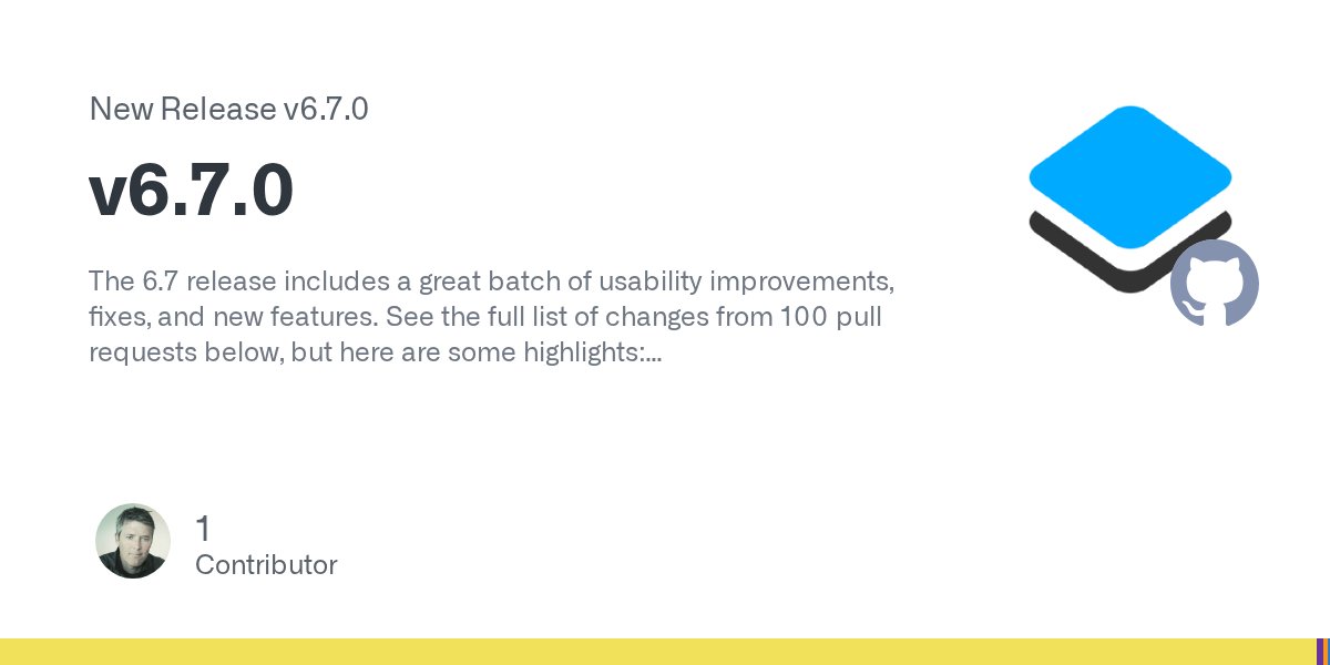 openlayers's tweet card. The 6.7 release includes a great batch of usability improvements, fixes, and new features. See the full list of changes from 100 pull requests below, but here are some highlights: New GeoTIFF sou...