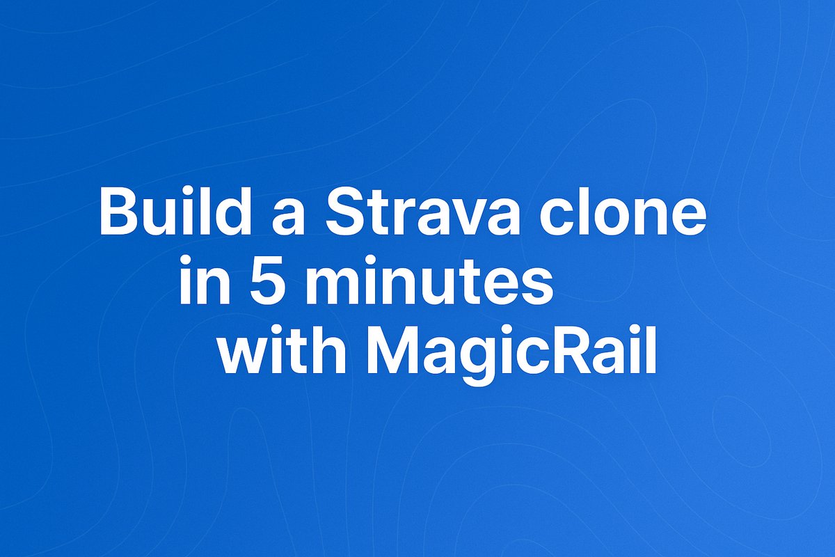 MagicRailAPI's tweet card. If you’ve ever wanted to build your own fitness tracker app like Strava, you probably know the hardest part isn’t the front end — it’s building a scalable backend to store, retrieve, and analyze...