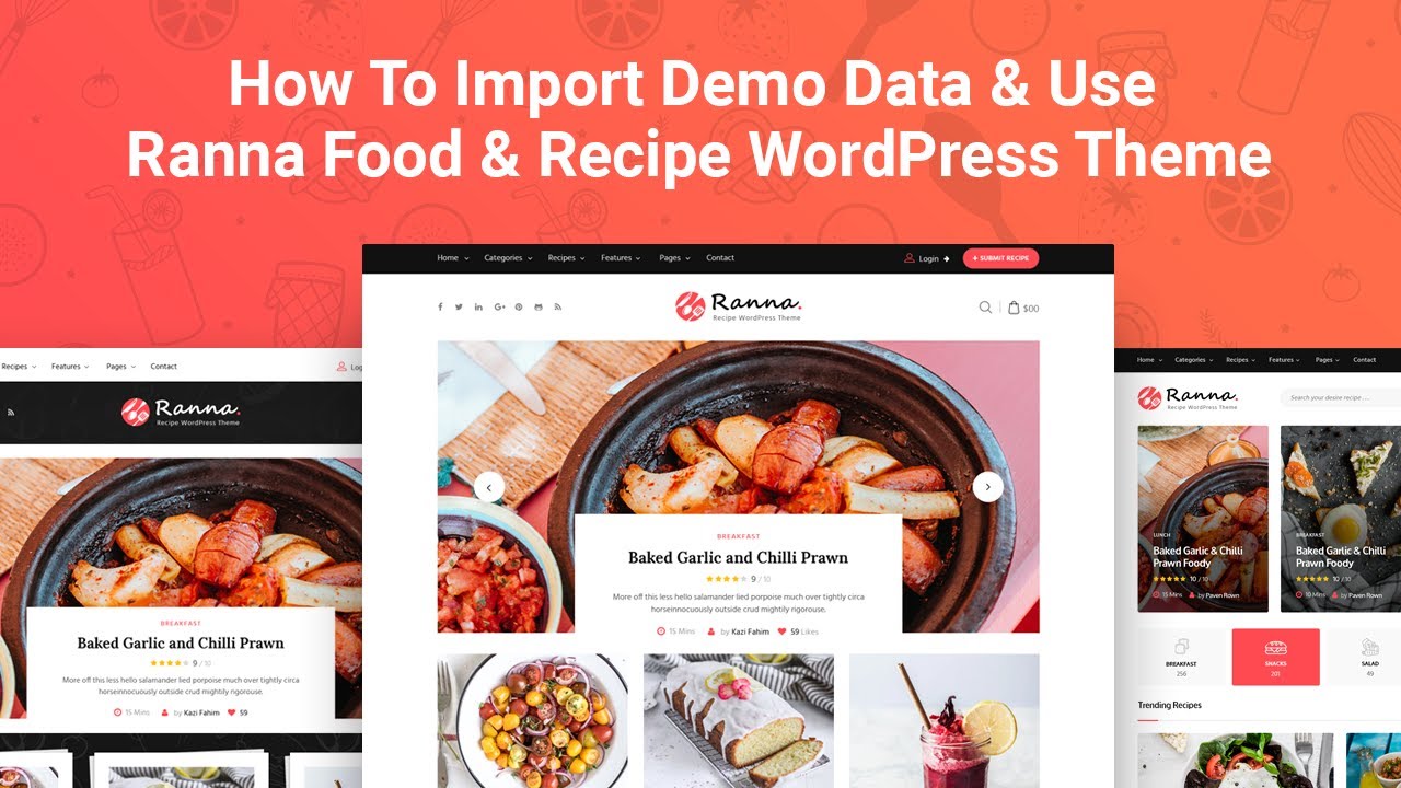 phpjoomla's tweet card. How to use Food Recipe Blog WordPress Theme - Ranna