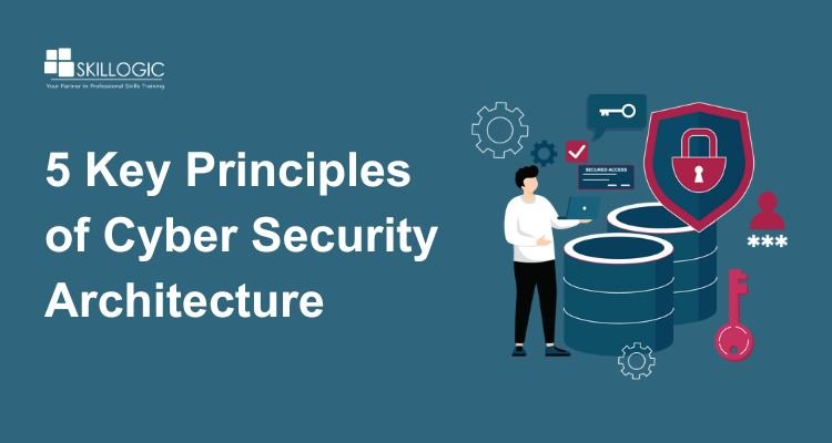 SkillogicKS's tweet card. Discover the 5 key principles of cyber security architecture, including risk assessment, layered defenses, and zero trust, to build a strong and resilient security framework for your organization.