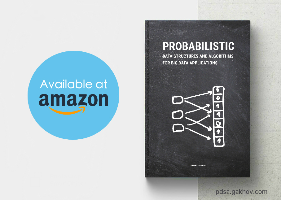 gakhov's tweet card. Probabilistic data structures and algorithms for Big Data applications.