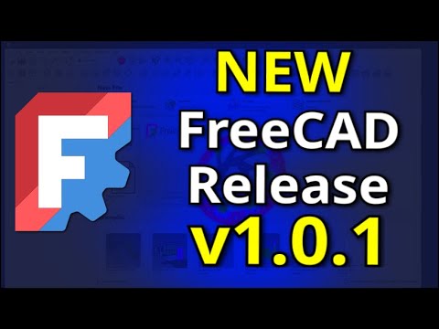 FreeCADNews's tweet card. New Version of FreeCAD Out Now! Release 1.0.1