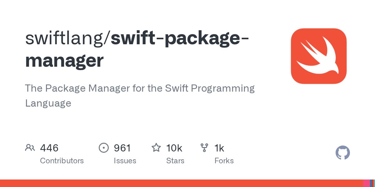 ALTestTw's tweet card. The Package Manager for the Swift Programming Language - swiftlang/swift-package-manager