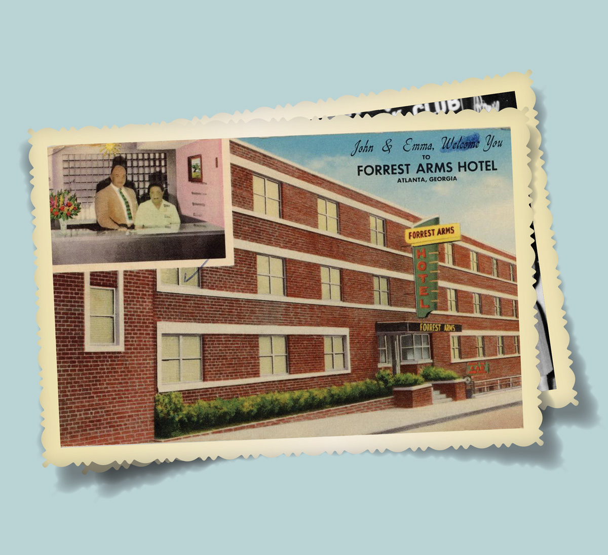 ThreadATL's tweet card. If you walk east on Ralph McGill Boulevard from Piedmont Avenue in the Old Fourth Ward, you won’t see any evidence that the Forrest Arms Hotel ever existed. There’s no trace of the building that,...