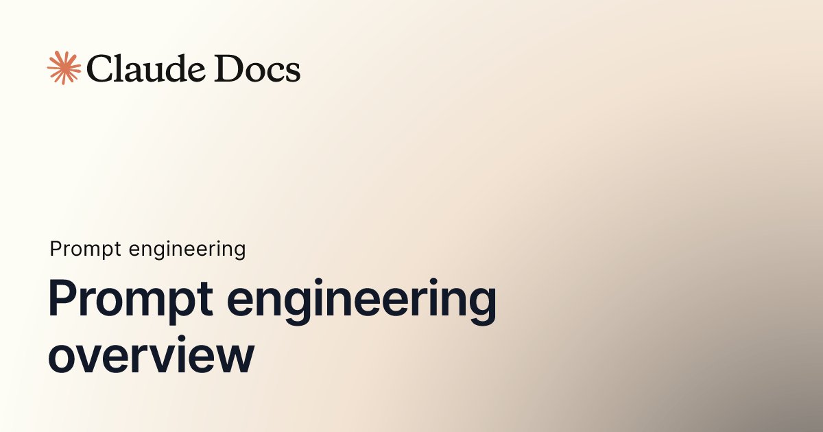 CodeByPoonam's tweet card. Prompt engineering overview - Claude Docs