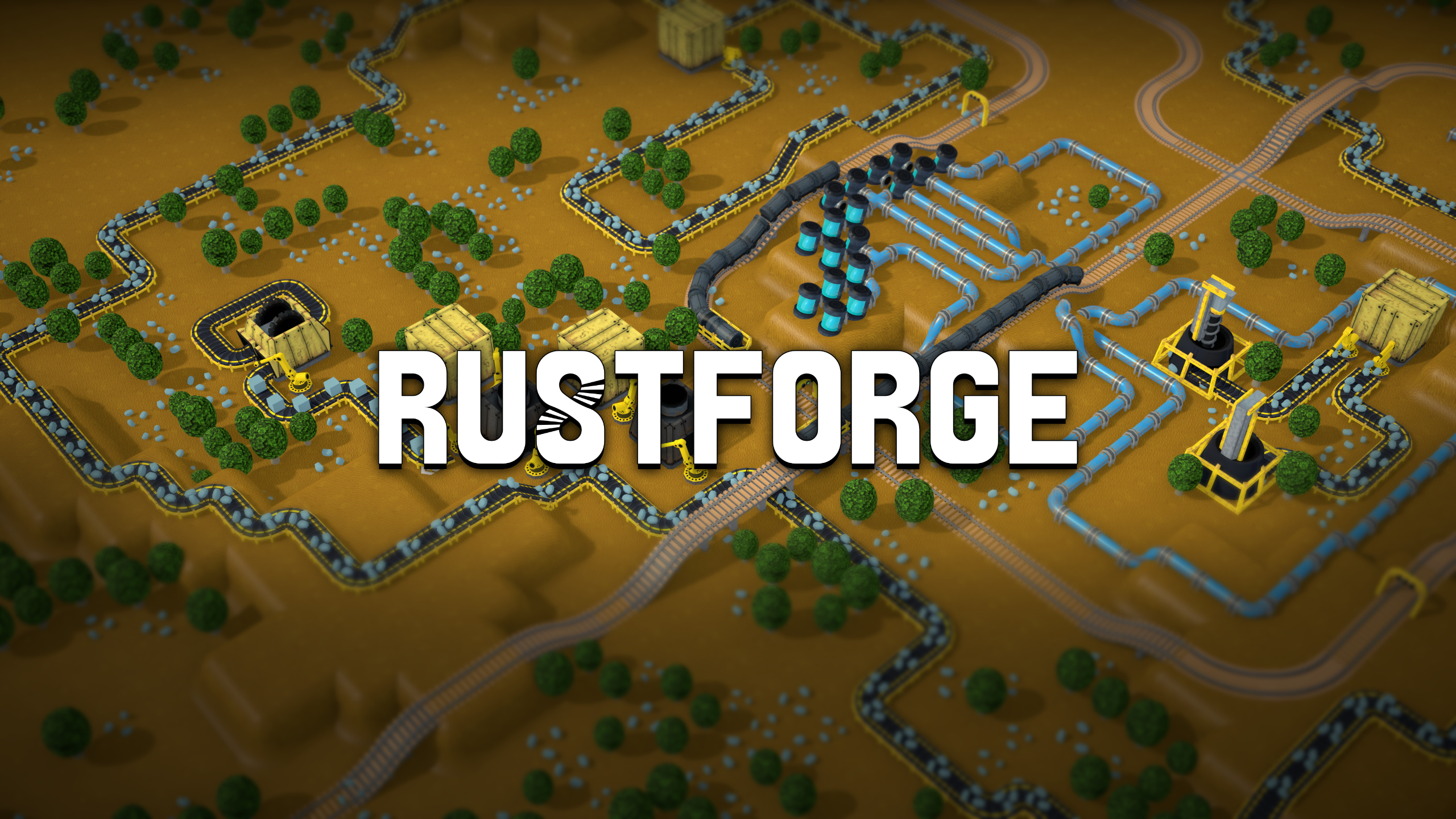 GamefolioGG's tweet card. Rustforge is a strategic automation game where you defend your virtualized human colony from a hostile force.