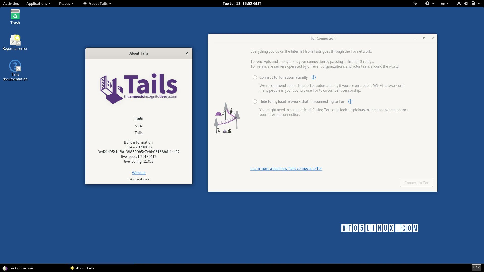 NetApp_Tech's tweet card. Tails 5.14 anonymous OS is now available for download automatic migration to LUKS2 and Argon2id, full backups from Tails Installer, and more.