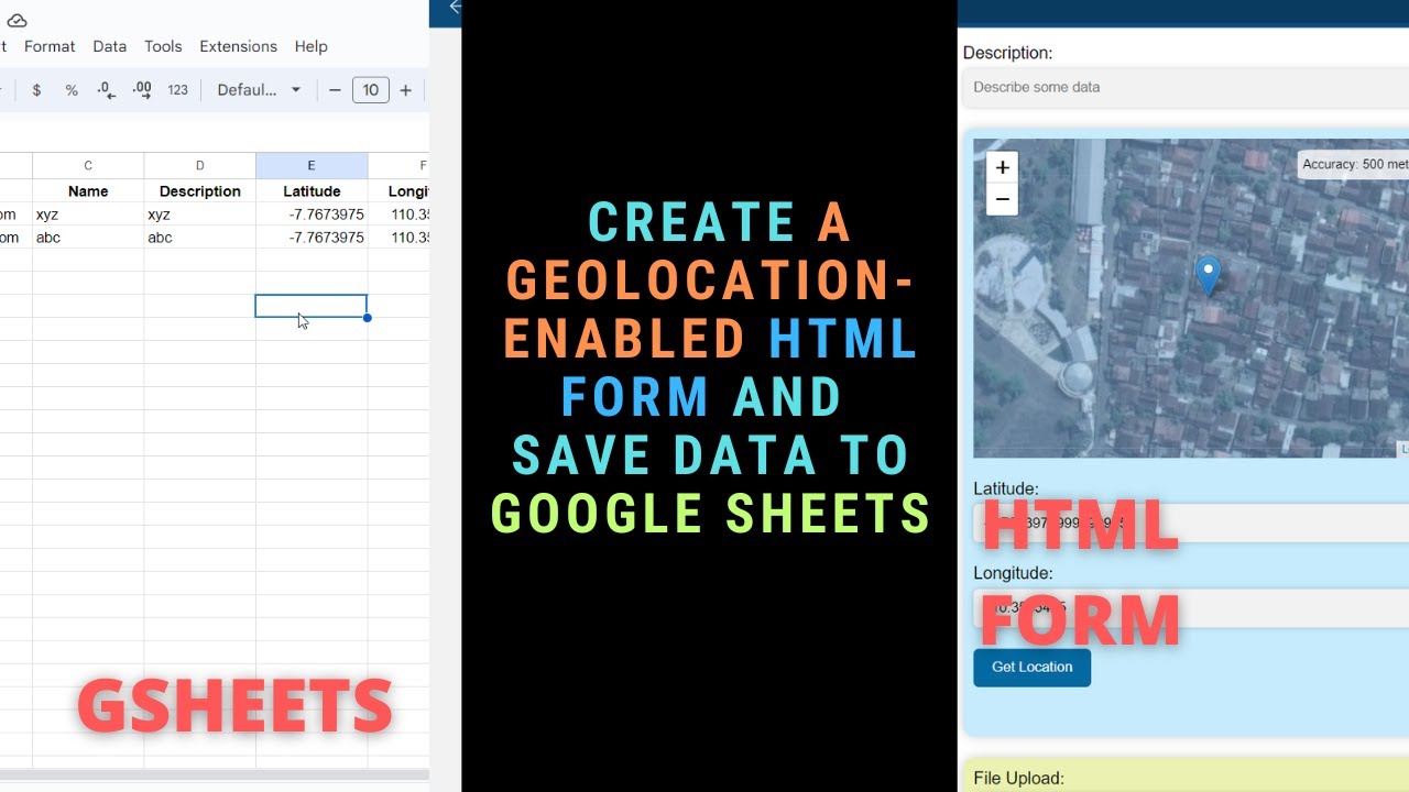 The_BM's tweet card. Create a Geolocation Enabled HTML Form and Save Data to Google Sheets