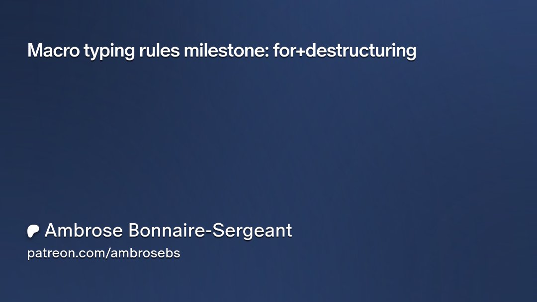 ambrosebs's tweet card. Get more from Ambrose Bonnaire-Sergeant on Patreon