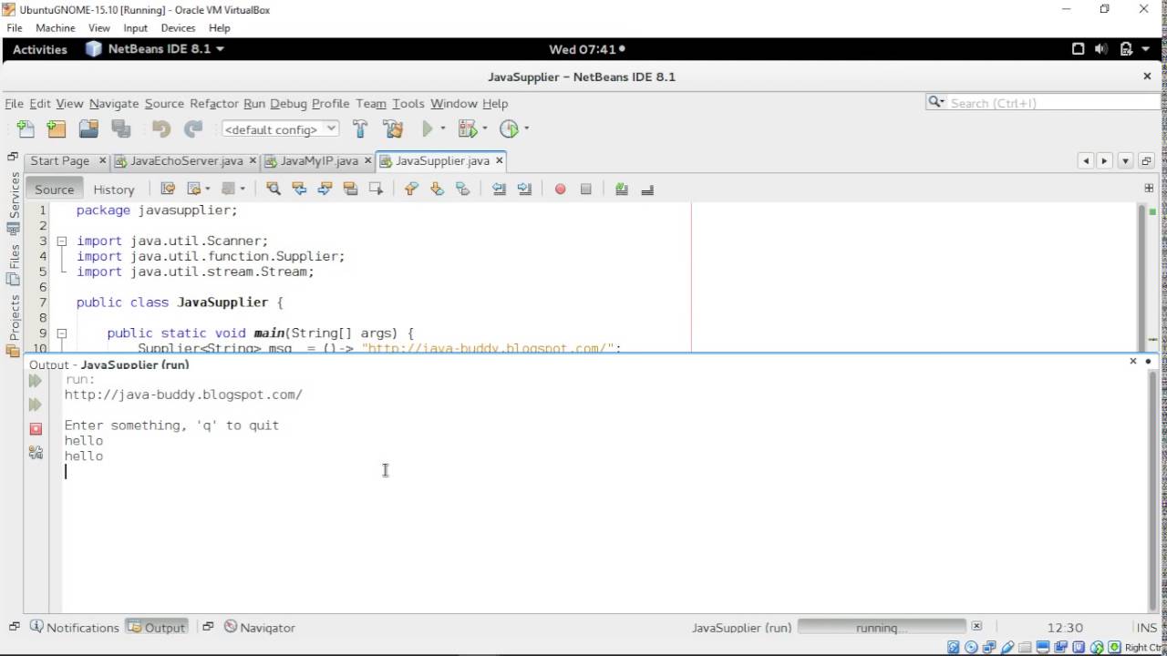 Java_Buddy's tweet card. Java example using Supplier to get input from Scanner
