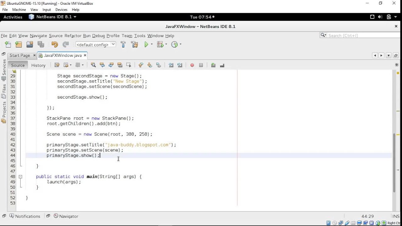 Java_Buddy's tweet card. JavaFX example: open new Window and exit all when primary window close