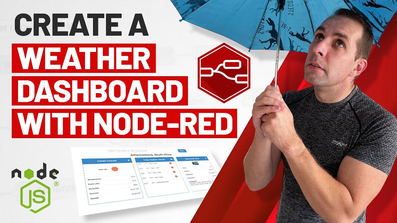 phecker65's tweet card. How To Create Your First Flow In Node-RED 🌦 | Node-RED Basics