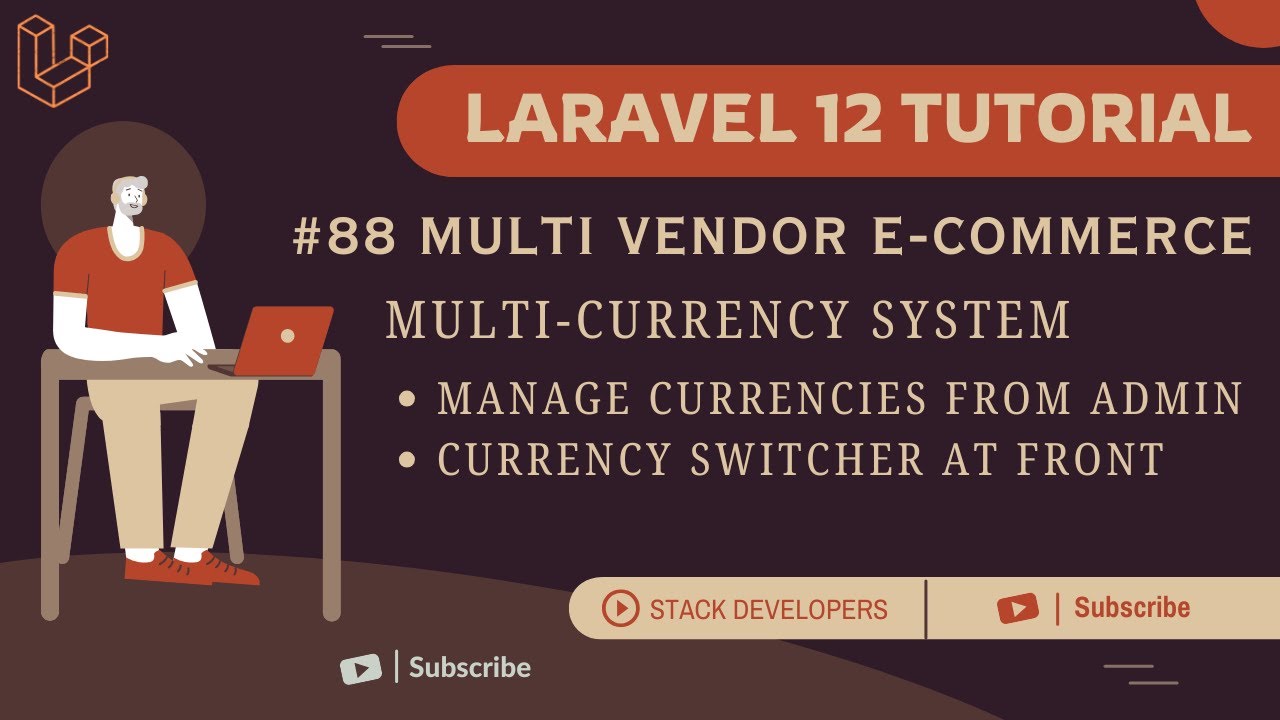 stacdevelopers's tweet card. Laravel 12 Tutorial #88 | Multi-Currency System | Currency CRUD @...
