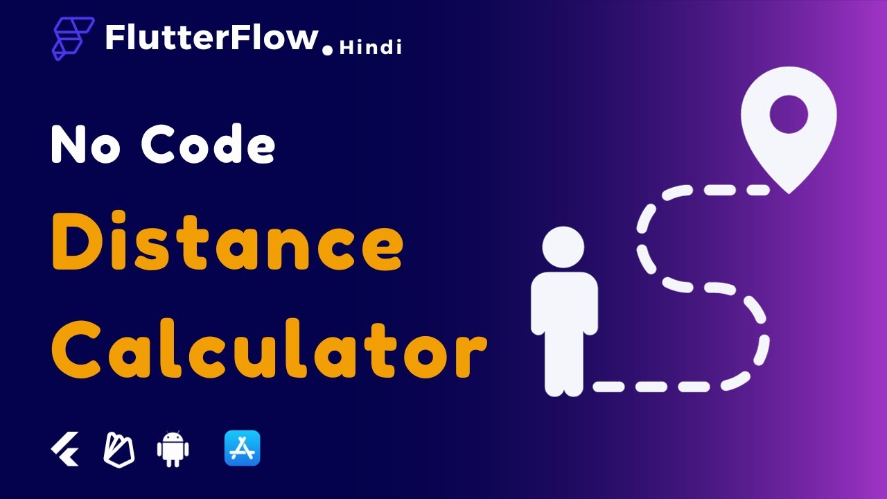 flutterflow's tweet card. Effortless Distance Calculator with Google Matrix API : No Coding...