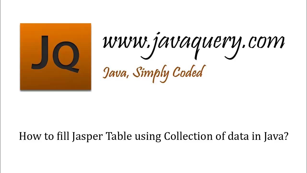 javaquery's tweet card. How to fill Jasper Report Table using Collection of data in Java?