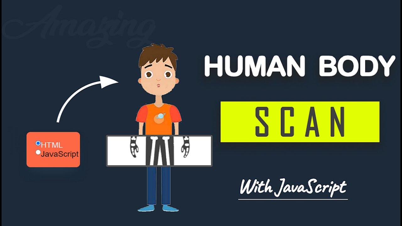 jscommand's tweet card. Human Body Scan Using HTML CSS and JavaScript | Body Scanner Project