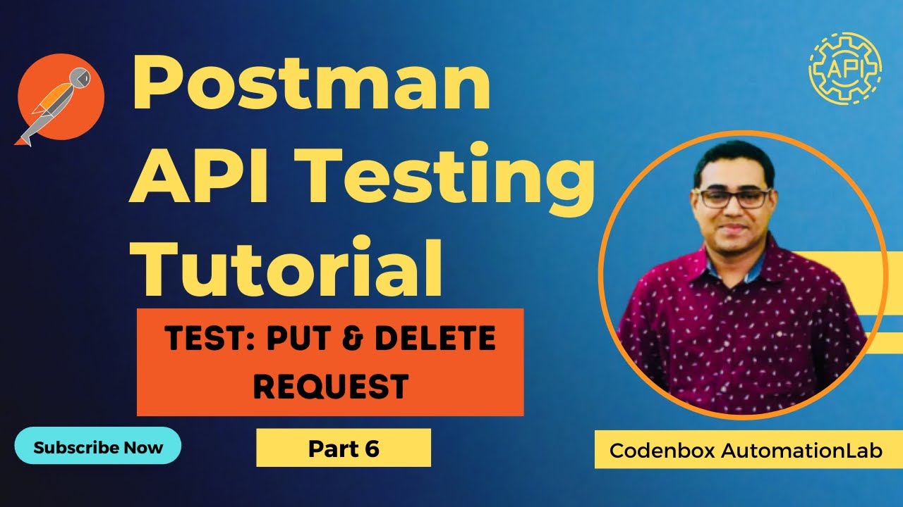 CodenboxTeam's tweet card. Postman API Testing-Part 6: How to Test Put & Delete API request in...