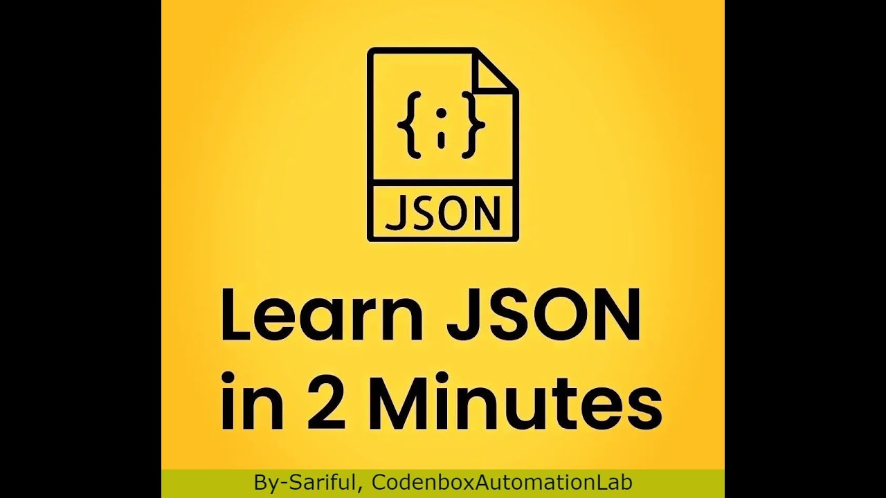 CodenboxTeam's tweet card. Learn JSON in 2 Minutes | What is JSON | Advantages of using JSON