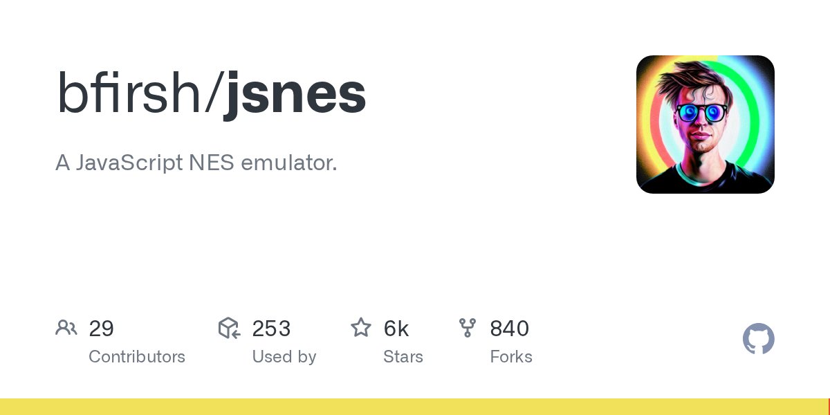 JavaScript5000's tweet card. A JavaScript NES emulator. Contribute to bfirsh/jsnes development by creating an account on GitHub.