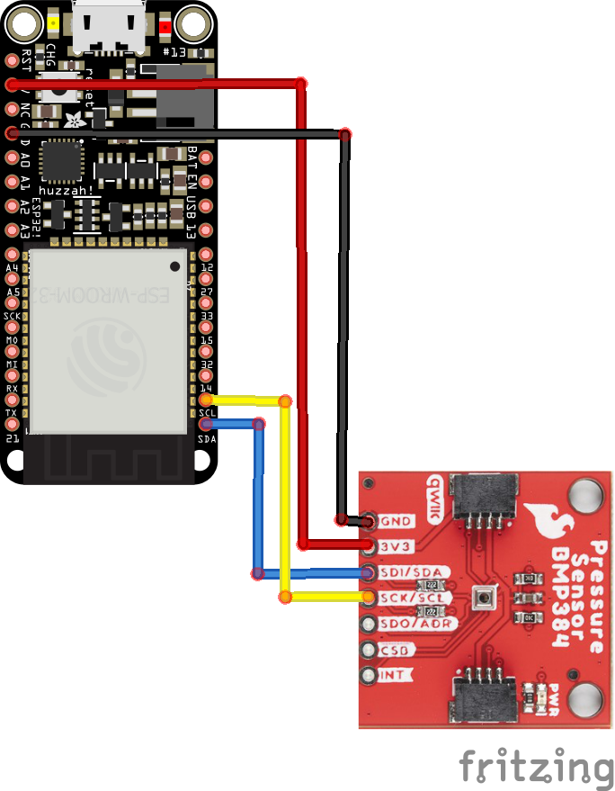 arduinolearning's tweet card. In this tutorial we look at a BMP384 pressure sensor and connect it to an ESP32 board with code example