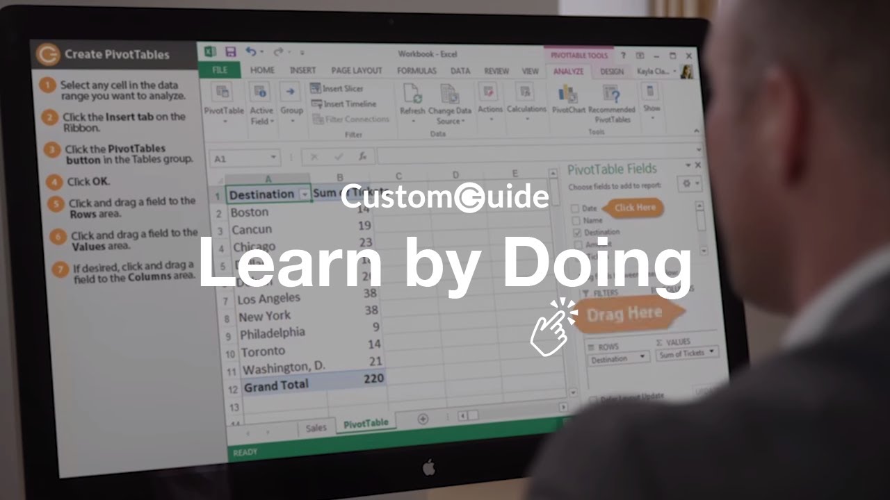 CustomGuide's tweet card. CustomGuide Learn by Doing