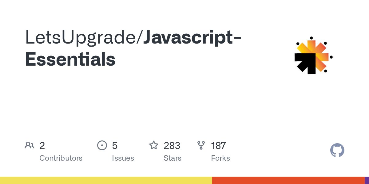 jsdotgit's tweet card. Contribute to LetsUpgrade/Javascript-Essentials development by creating an account on GitHub.