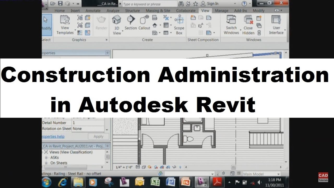 RevitTutorials1's tweet card. Construction Administration in Autodesk Revit