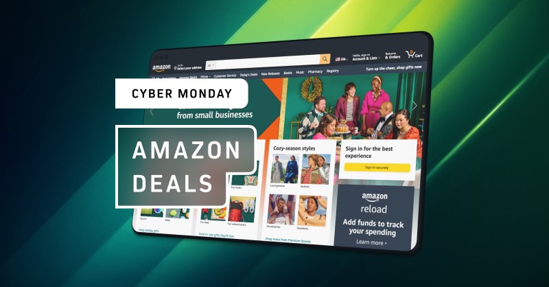 WebDesignPerfe1's tweet card. Goodbye Black Friday, hello Cyber Monday! Here are the best Amazon Cyber Monday deals available right now, and they're going fast.