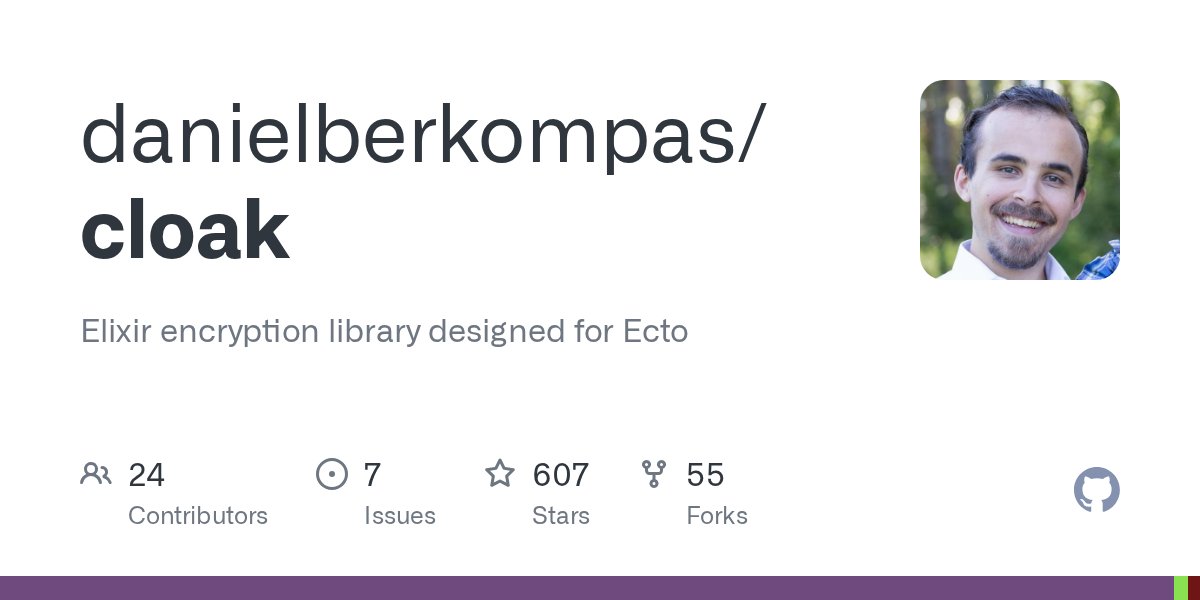 awesome_elixir's tweet card. Elixir encryption library designed for Ecto. Contribute to danielberkompas/cloak development by creating an account on GitHub.
