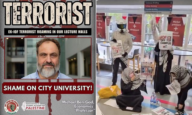ianpacemain's tweet card. Pro-Palestine students at City St George's demanded the termination of Michael Ben-Gad's contract over his alleged role 'working in a genocidal society'.