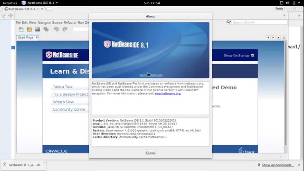 Java_Buddy's tweet card. Install Netbeans 8.1 0n Ubuntu 15.10